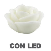 Rosa und weiße LED -Kerze 32 x 20 h cm