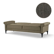 Silbera 2 -Eierer -Sofa Bett grauer Stoff