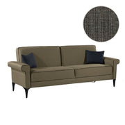 Silbera 2 -Eierer -Sofa Bett grauer Stoff
