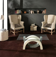 Transparent-Bege-Grigio Tabelle 70 cm x 120 cm H. 41 cm