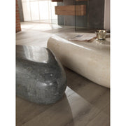 Moderner beige Stein Tabelle 52 x98 x H 27 cm