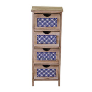 Rohe Holzschubladenschrank 4 Schubladen 23 x 30 x H 77 cm