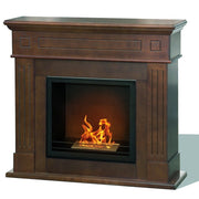 Bioethanol -Bioethanne -Kamin aus dem gemahlenen Cambridge in braunem Holz 110x37x H102 cm